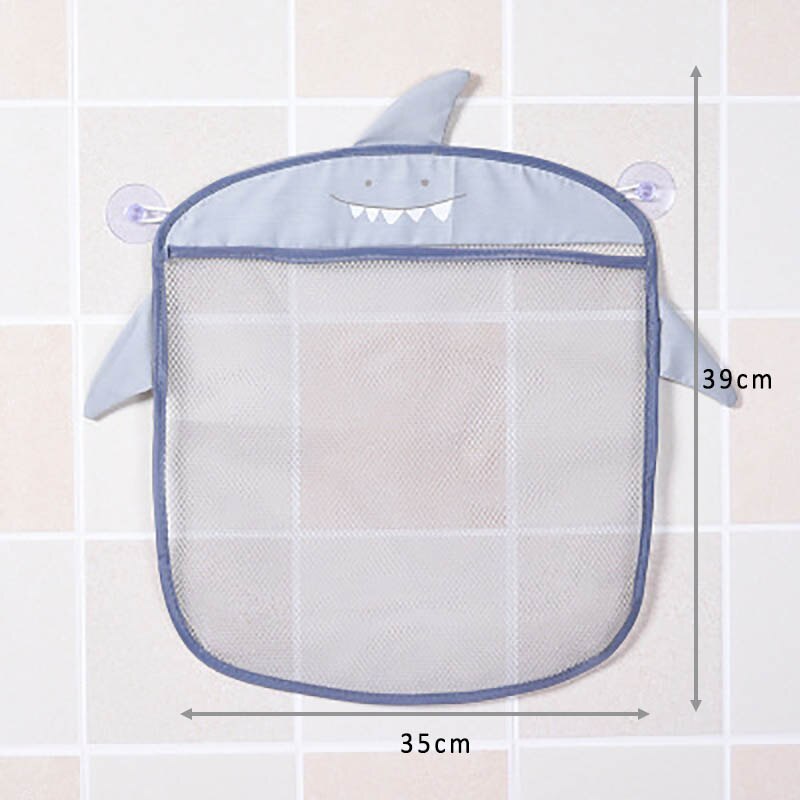 Baby badrum hängande förvaring korg galler hängande förvaringsväska för babyleksaker barn förvaringsorganisator nätväska suger: Grå