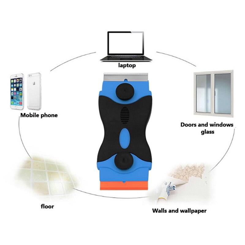 Multifunction Window Glass Oven Scraper Silicone Handle Scraper Ceramic Glass Oven Window Tool Blade