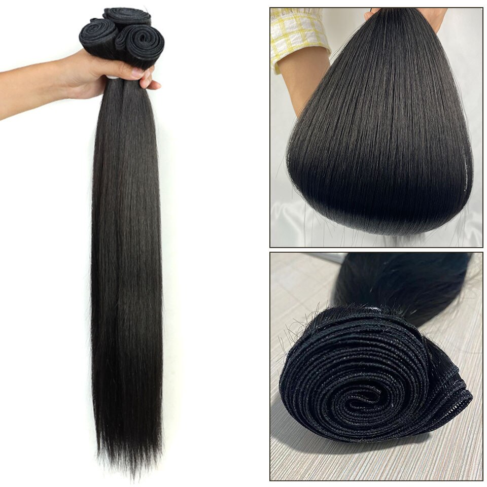 36 inch Straight Hair Bundles Ombre 613 Brown Synt... – Grandado