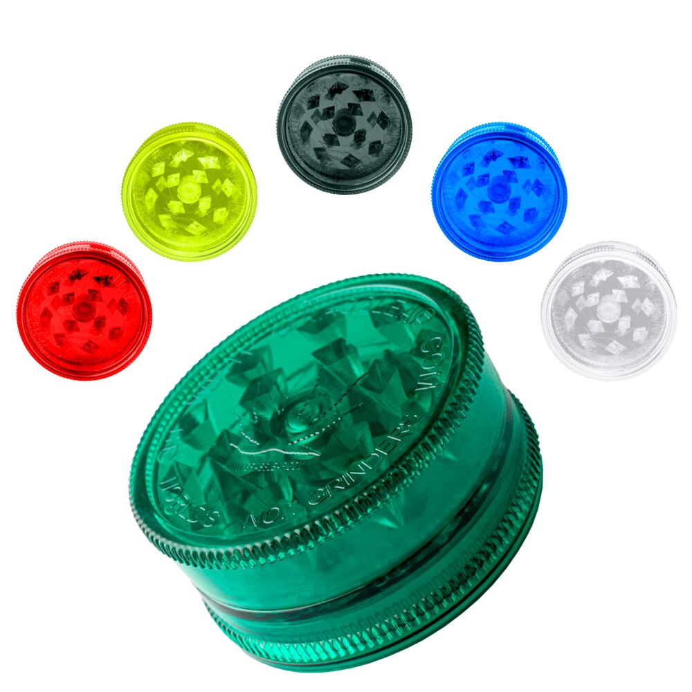 Hibron Grinder 2 Piezas. Molinillo de Hierbas. Grabado Hoja de marihuana.