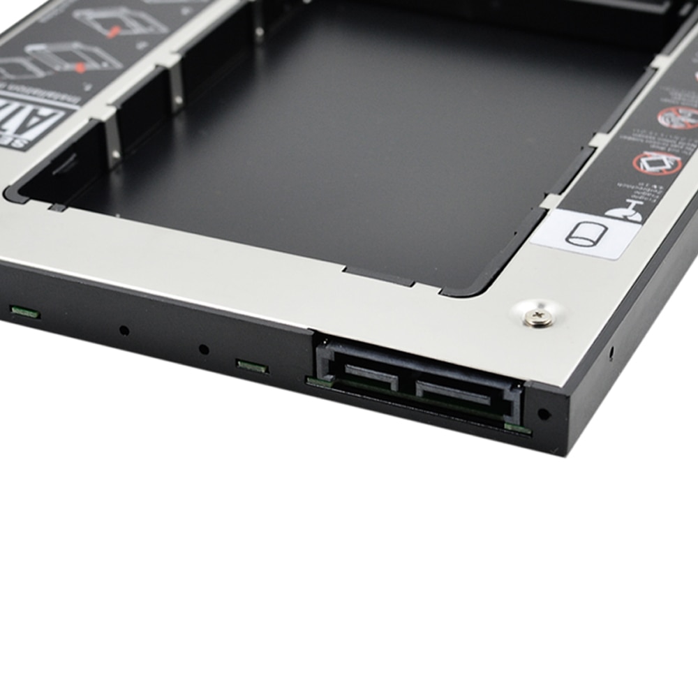 TISHRIC 2nd HDD Caddy 9.5mm SATA 3.0 2.5&quot;SSD HDD Box Enclosure For Dell E6310 E6400 E6500 E6410 E5400 M2400 M4500 Pro OptiBay