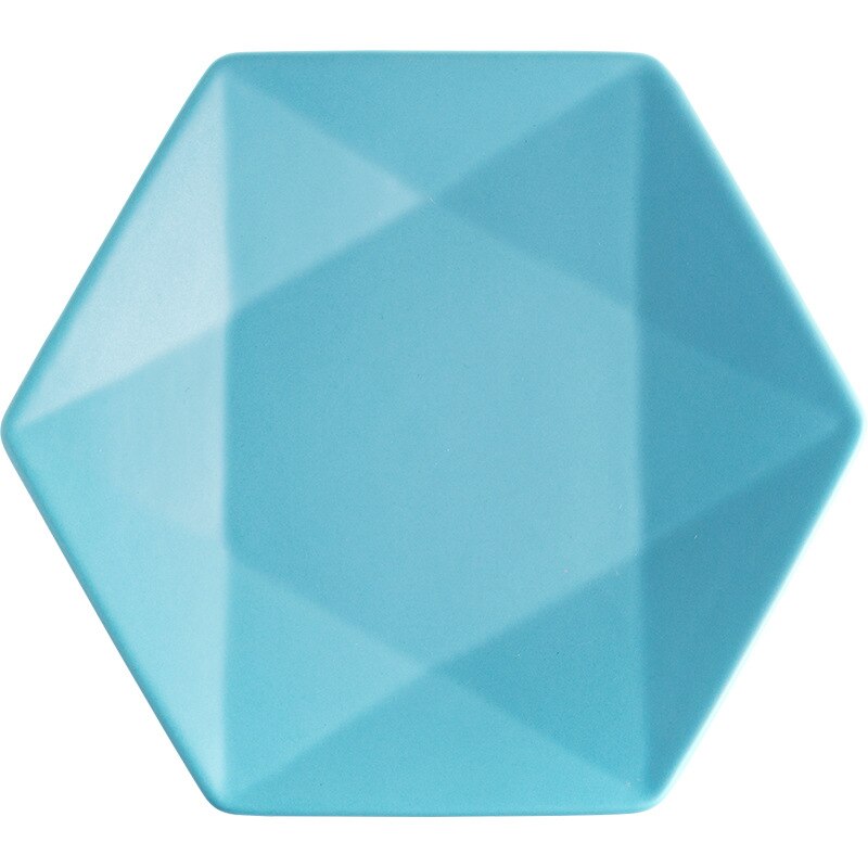 7.87 inch Hexagonal Underglaze Ceramic Baking Dinner Plates Dish Baked Rice Dishware Tableware Dessert Bakeware Dishware Kitchen
