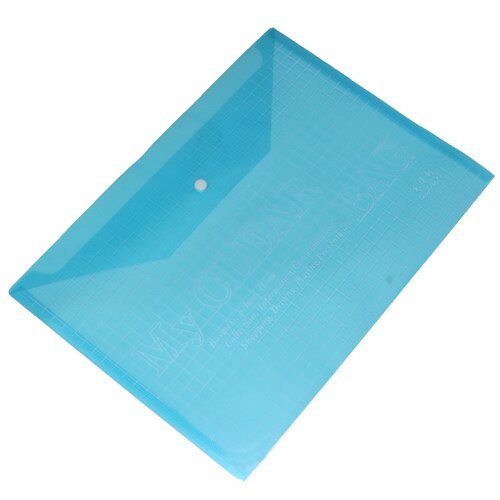 10 Pcs A4 Organizer PVC Presentation Binder Folder Receive Bag Concise Diario Planner's Filing Products Paper Holder Bag: Blue
