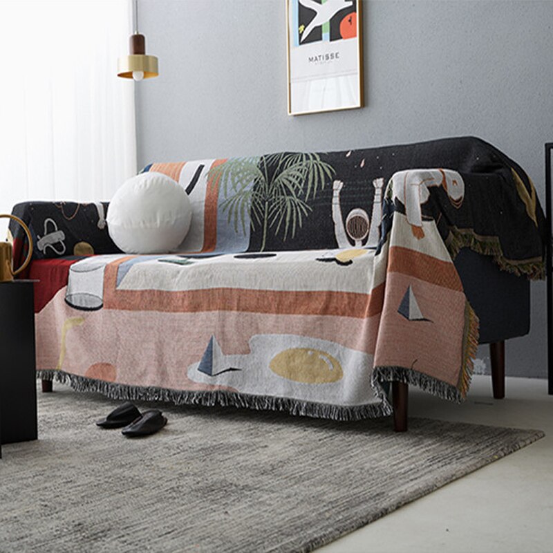 Fantasy kast filt för soffa resor flygplan filt vikt filt rymdresor mönster enkel matta gobeläng överkast: 180 x 230cm