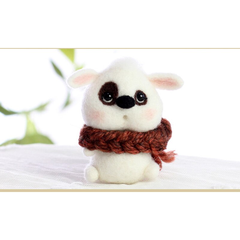 1 set wool for Felt DIY Package Hamsters, cats, dogs, Christmas , stamps needle felting, Shiba Inu Set animals: violet