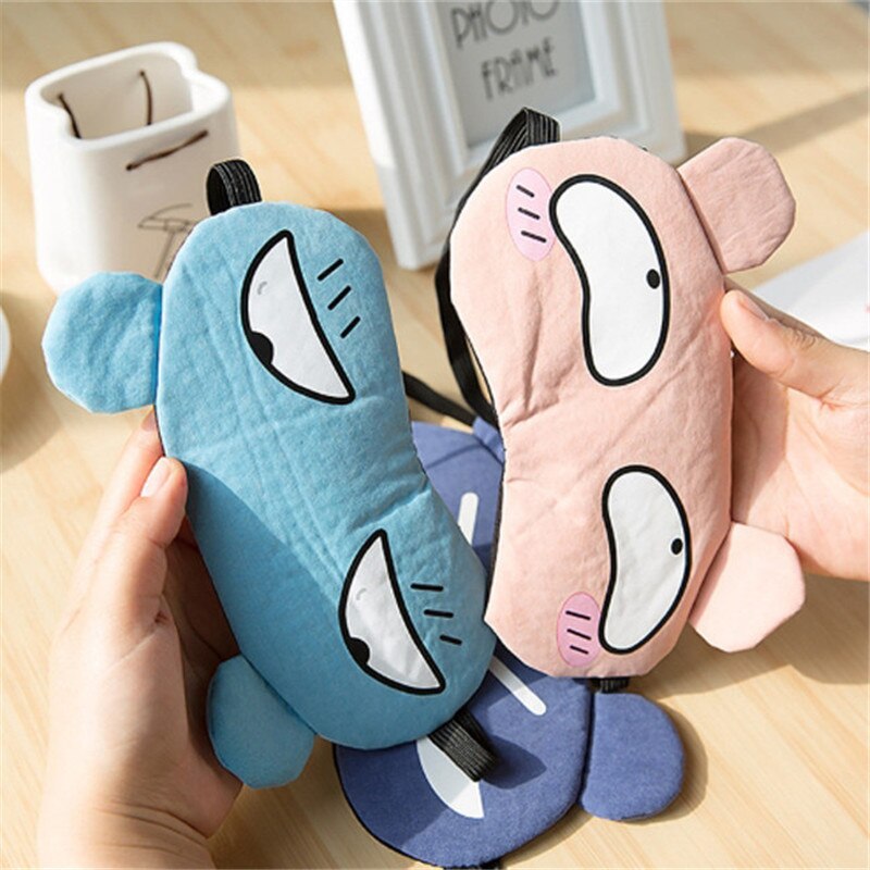 Cute Cartoon Cat Sleep Eye Mask Kawaii Style Padded Shade Cover Travel Relax Aid