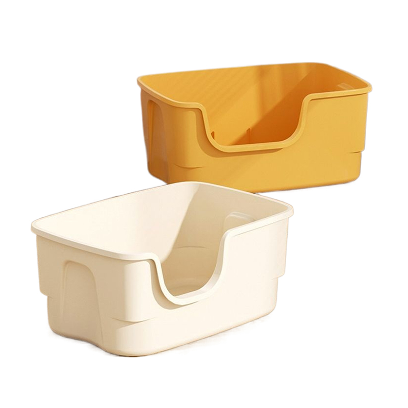 Litiera pentru pisici, ploscă, tavă mare pentru pisici, supradimensionată, ploscă, capacitate mare, semi-închisă, din plastic anti-stropire, toaletă pentru pisici, articole pentru animale de companie