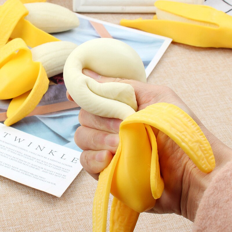 Peeling Banana Squeeze Squish Fidget Toys Decompress Squeeze Prank Tricks Antistress Stress Relief Kids Toy for