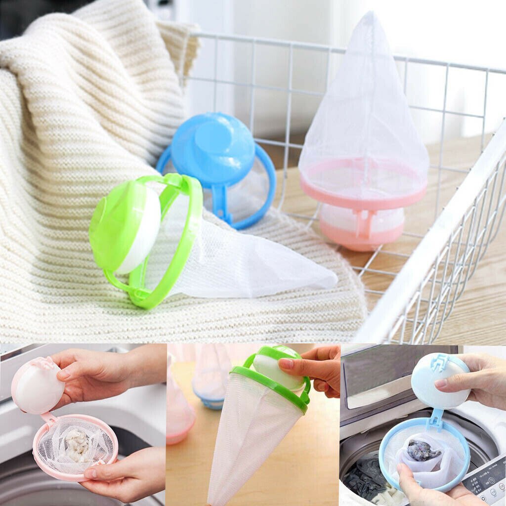 Washing Machine Laundry Filter Bag Mesh Filter Bag Hair Dirt Catch Laundry Filter Bag Drain Hair Catcher Floating Fur Catcher