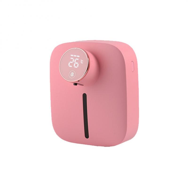Dispensador de jabón automático para baño, máquina desinfectante con Sensor Digital recargable, sin contacto, 320ML: Pink