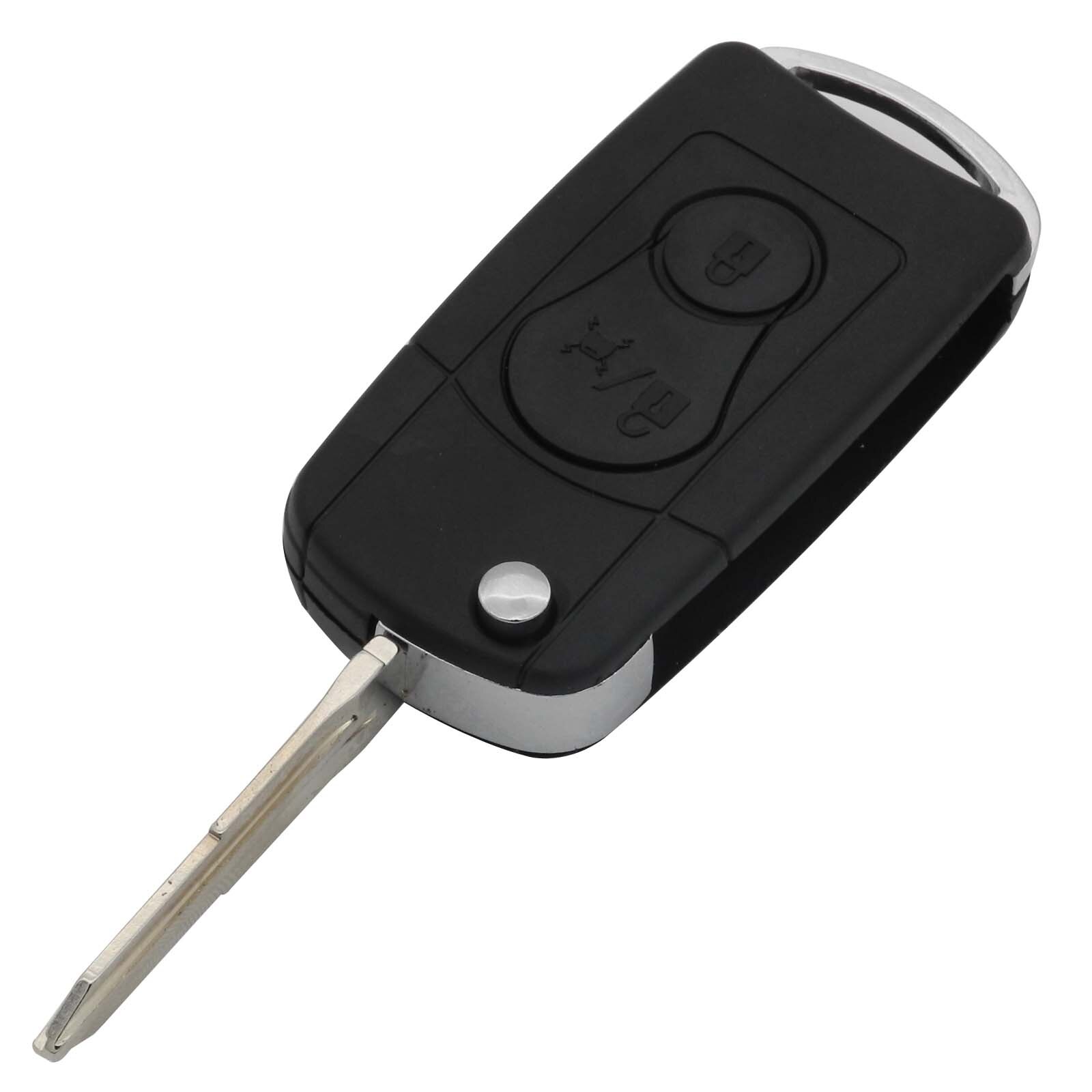 Carcasa de llave remota modificada para Ssangyong Actyon Kyron Korando, carcasa de llave remota sin cortar, 2 botones: modified