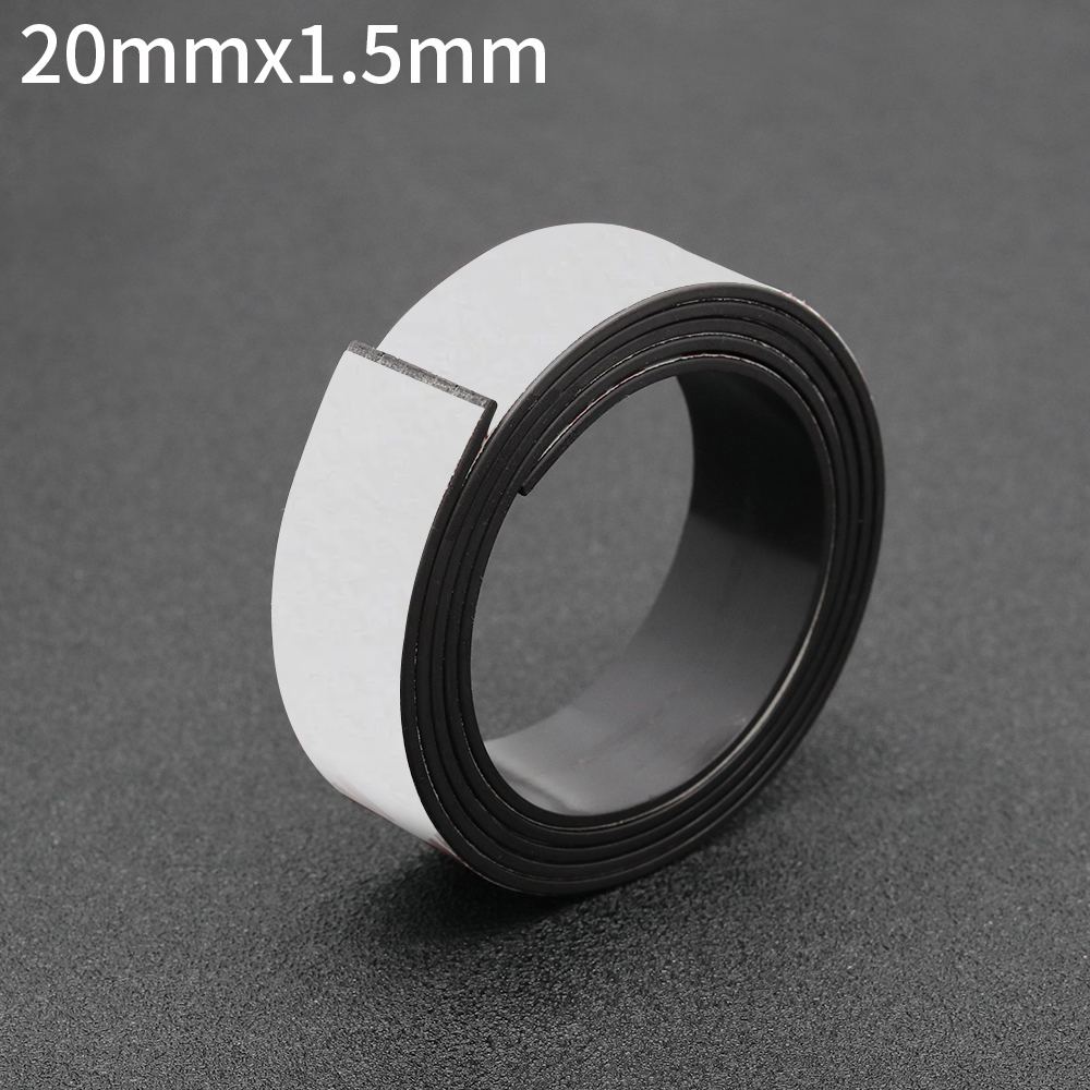 Zelfklevende magneetstrip Rubberen magneetband Sterke flexibele magneetstrip voor koelkast Fotoposters Gratis snijden DIY: 10M / Rood