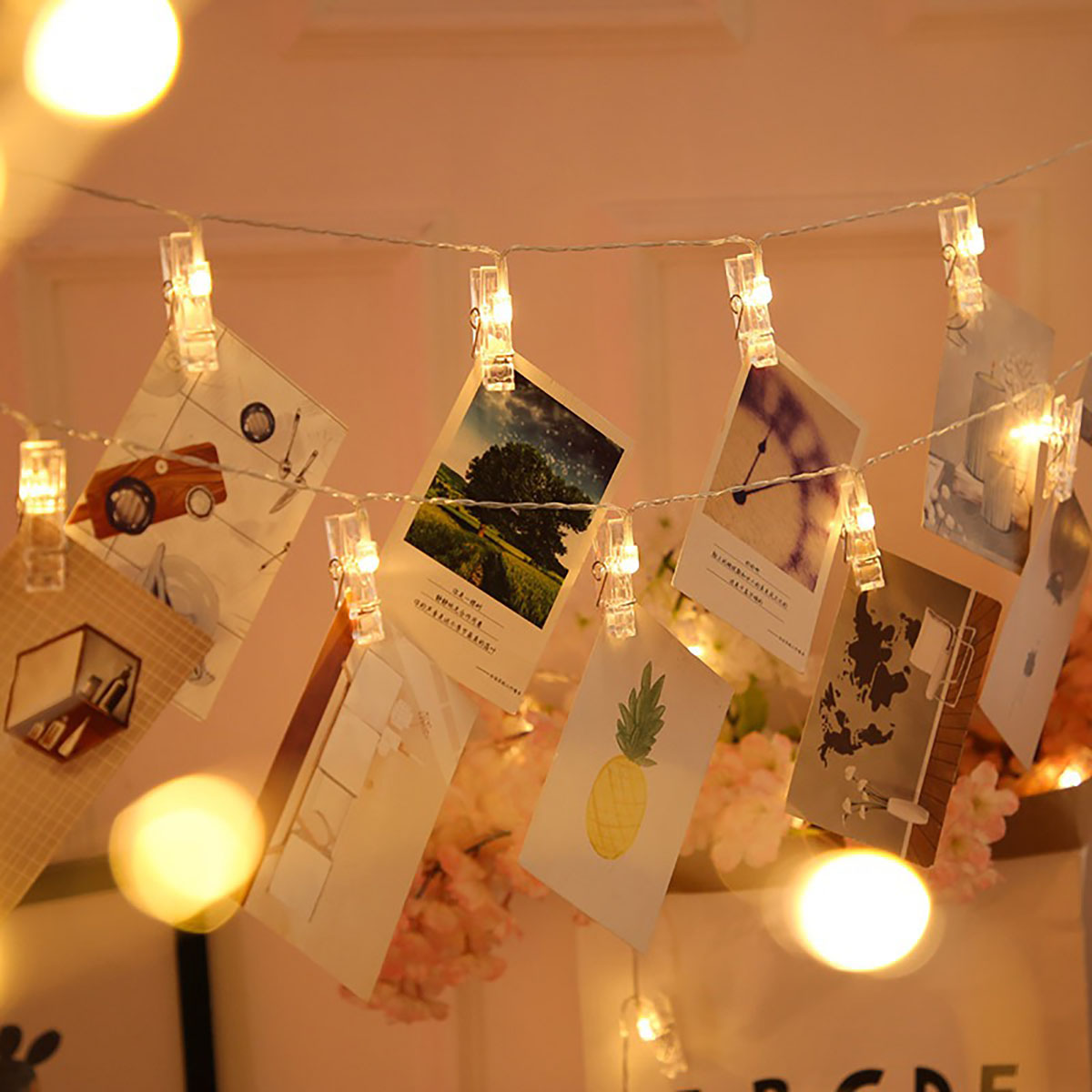 LED-Clip, Lichterkette, kreativer Fotoclip, Schlafzimmer, Hintergrund, Zauberstab, , Party, Dekoration, warm und romantisch
