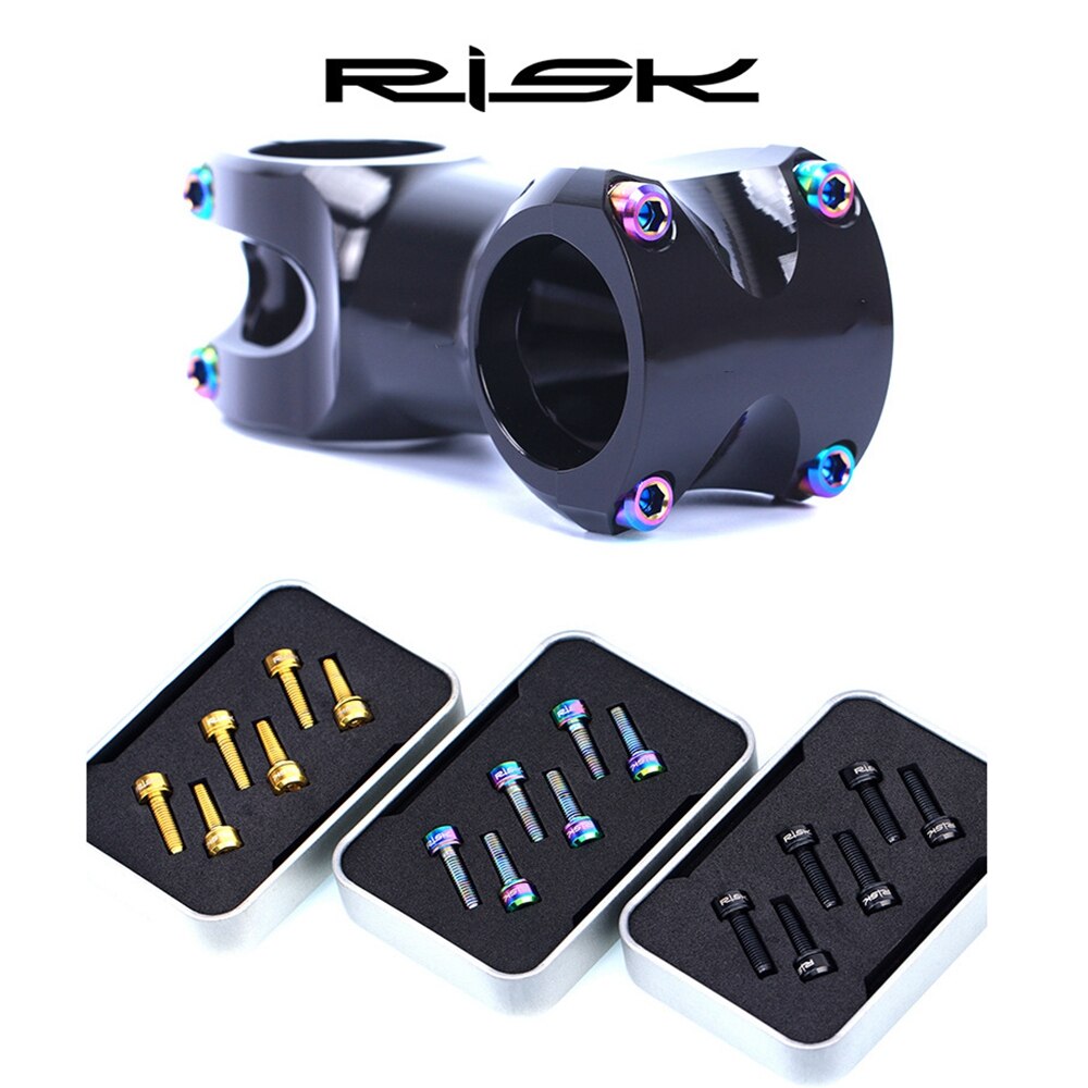 6 stuks  m5 x 18mm/ m5 x 20mm stuurpenbouten schroeven met ring ultralicht stuur mtb stuur titanium bout ringen fiets fietsonderdelen