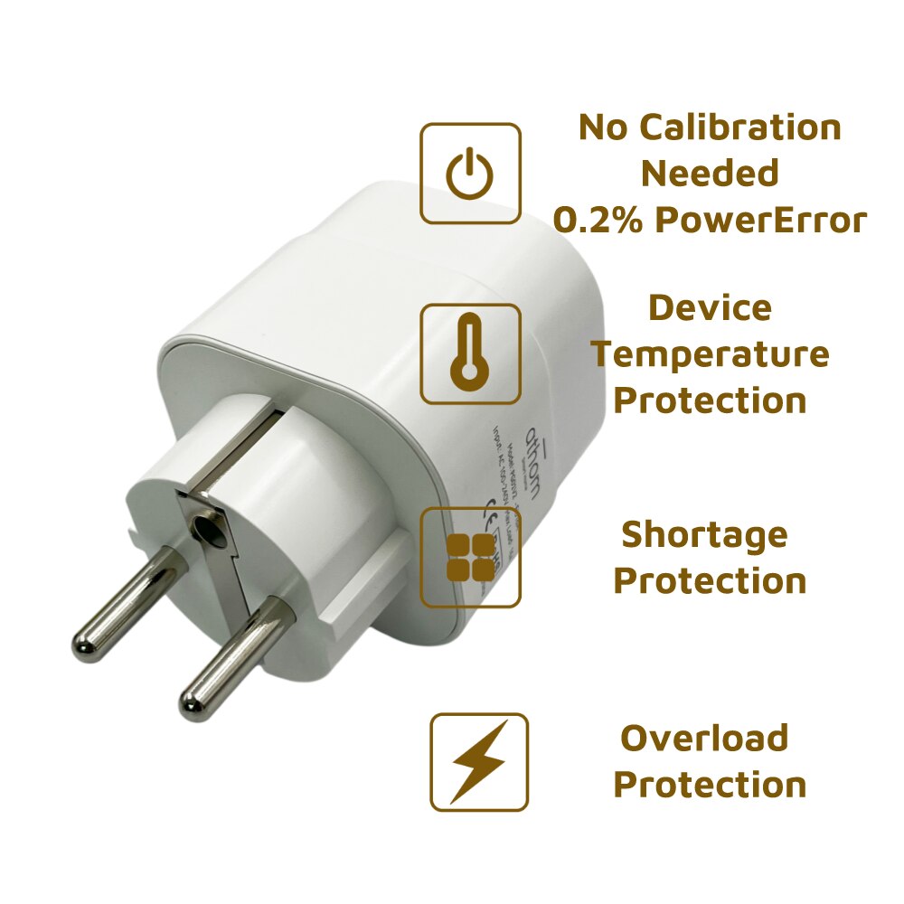 Athom preflashed esphome smart plug fungerar med hemassistentens förbrukningsövervakning 16a
