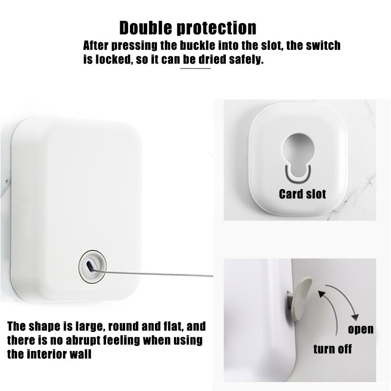 Clothesline Wire Shrink Indoor Telescopic Drying Rack Retractable Clothes Line Holder Balcony L9 #2