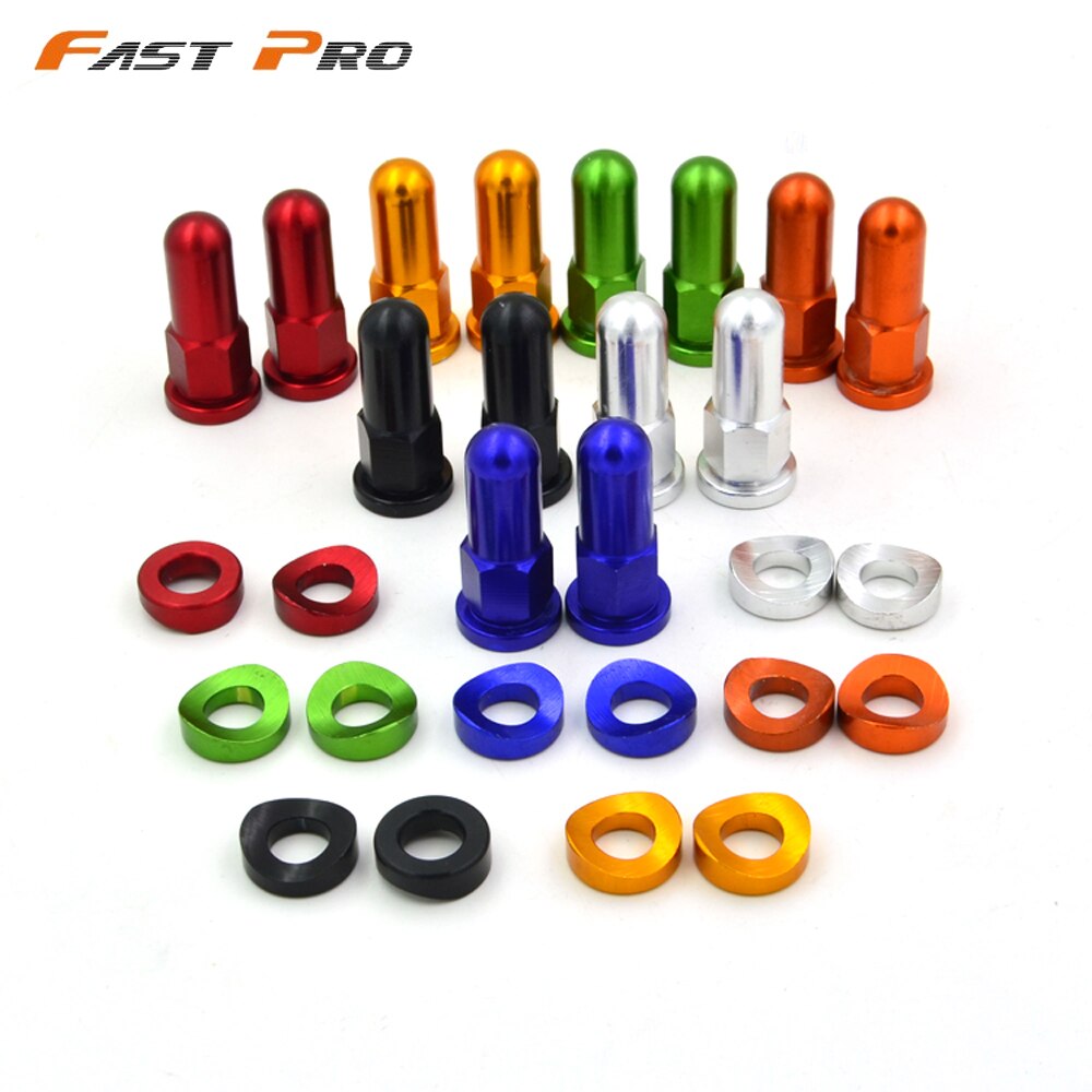 Cubiertas de bloqueo de llanta negro MX tuercas arandelas pernos de seguridad para motocicleta CRF YZF WRF KXF KLX RMZ RMX DRZ KTM Motocross Dirt Bike