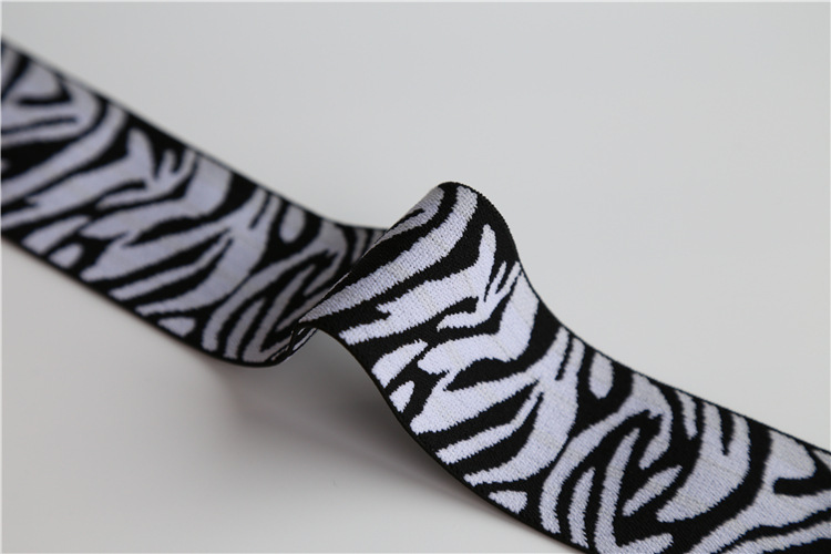 Zebra Elastische Bands 37 ~ 44MM Elastische Lint Kleding Tassen Broek Elastische Rubber DIY Naaien Accessoires rubber band Gedrukt: Width 37mm white