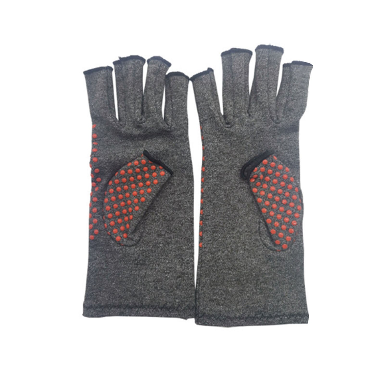 Gants anti-douleur pour hommes et femmes, 1 paire, anti-arthrite, gonflage, Compression, Portable, antidérapant, saisie sur ordinateur, Tension musculaire, demi-doigt