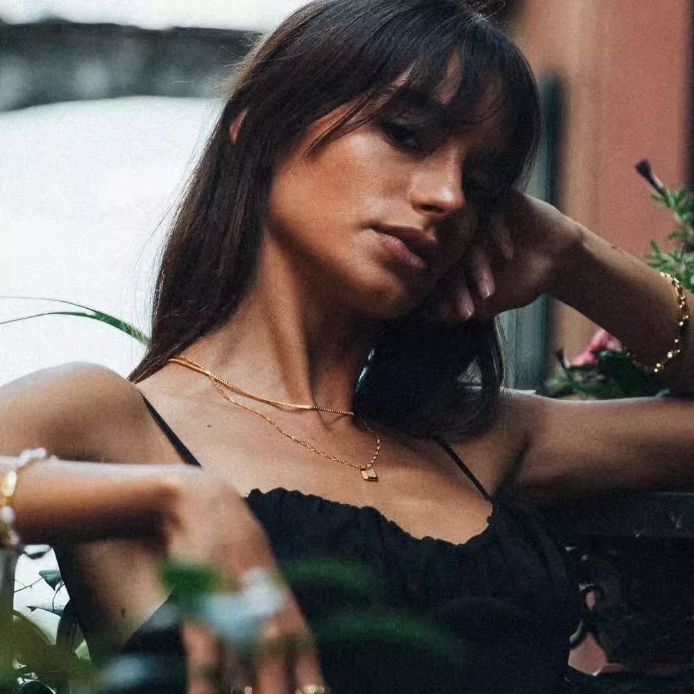 Collar de cadena de caja de acero inoxidable Simple de 1,2mm, collar de acero de titanio de Color dorado para hombre, joyería de para mujer, accesorios de tendencia