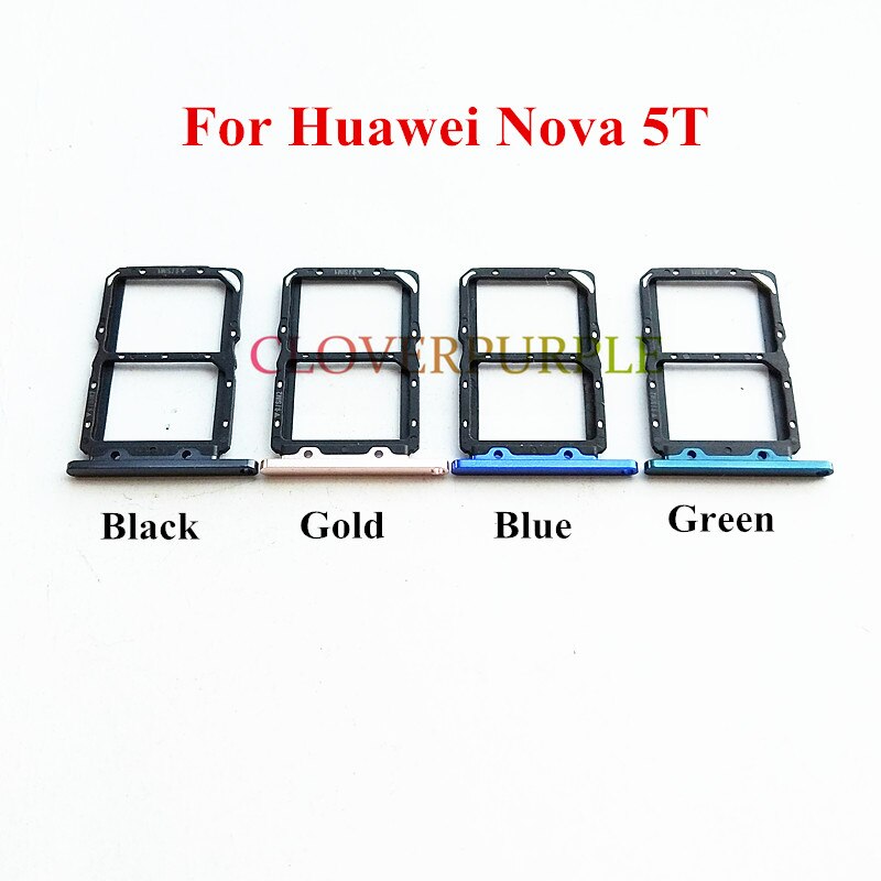 Bandeja de tarjeta SIM, adaptador de soporte de ranura, piezas de repuesto para Huawei Nova 5T, 1 unidad