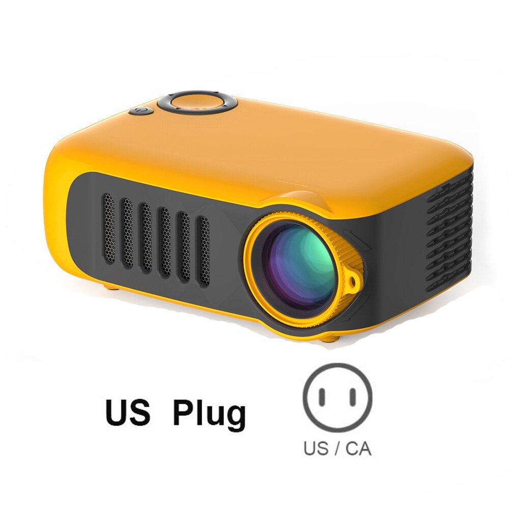 Salange A2000 Mini proyector para cine en casa, 800 lúmenes soporte 1080P proyector de vídeo HDMI USB reproductor multimedia SD Beamer: Orange US Plug