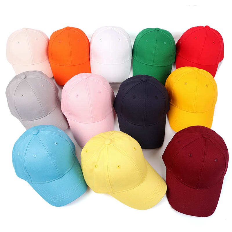 Cotton Kids Baseball Cap for girls Children's Hat Summer Casual Solid Baby Boys Children Snapback Caps Black White Red Pink