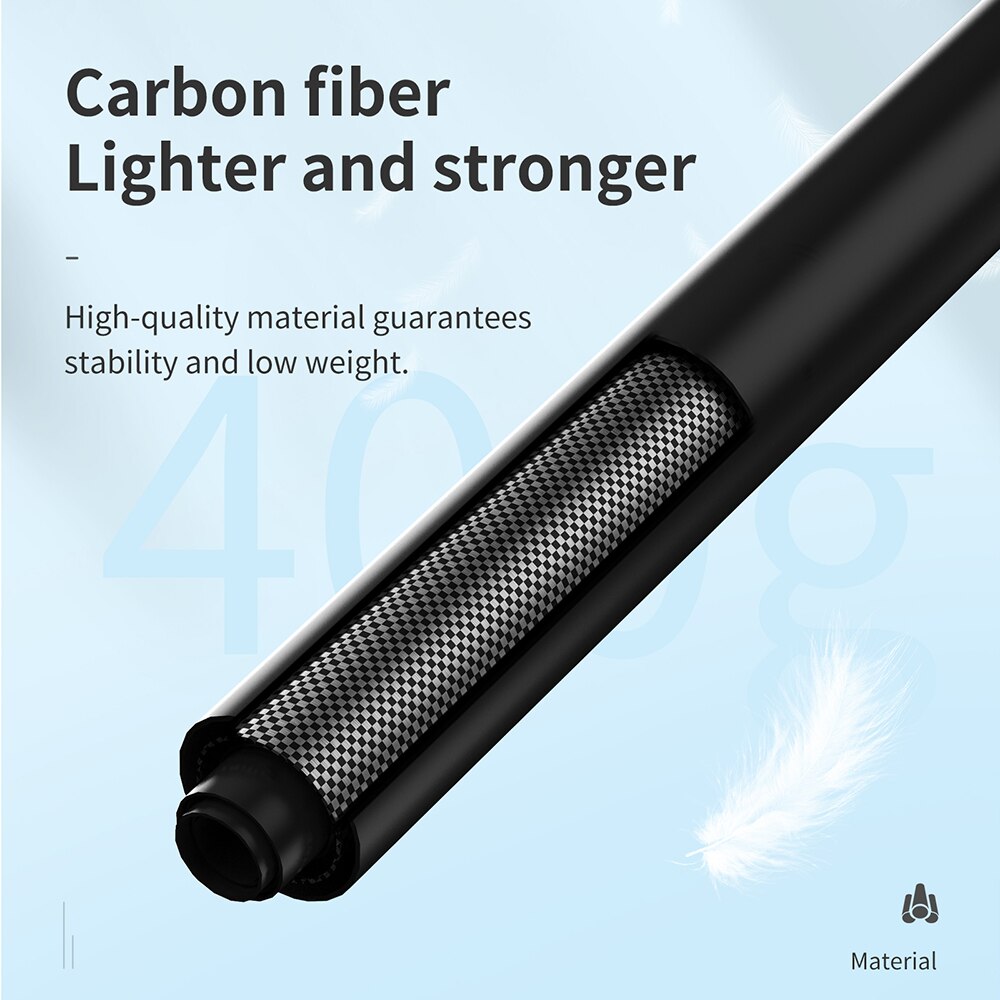 TELESIN 3M Ultra-Long Monopod Carbon Fiber 2.7M Selfie Stick For GoPro Hero 10 9 8 7 6 5 4 Max Insta360 One X2/ X/R Osmo Action