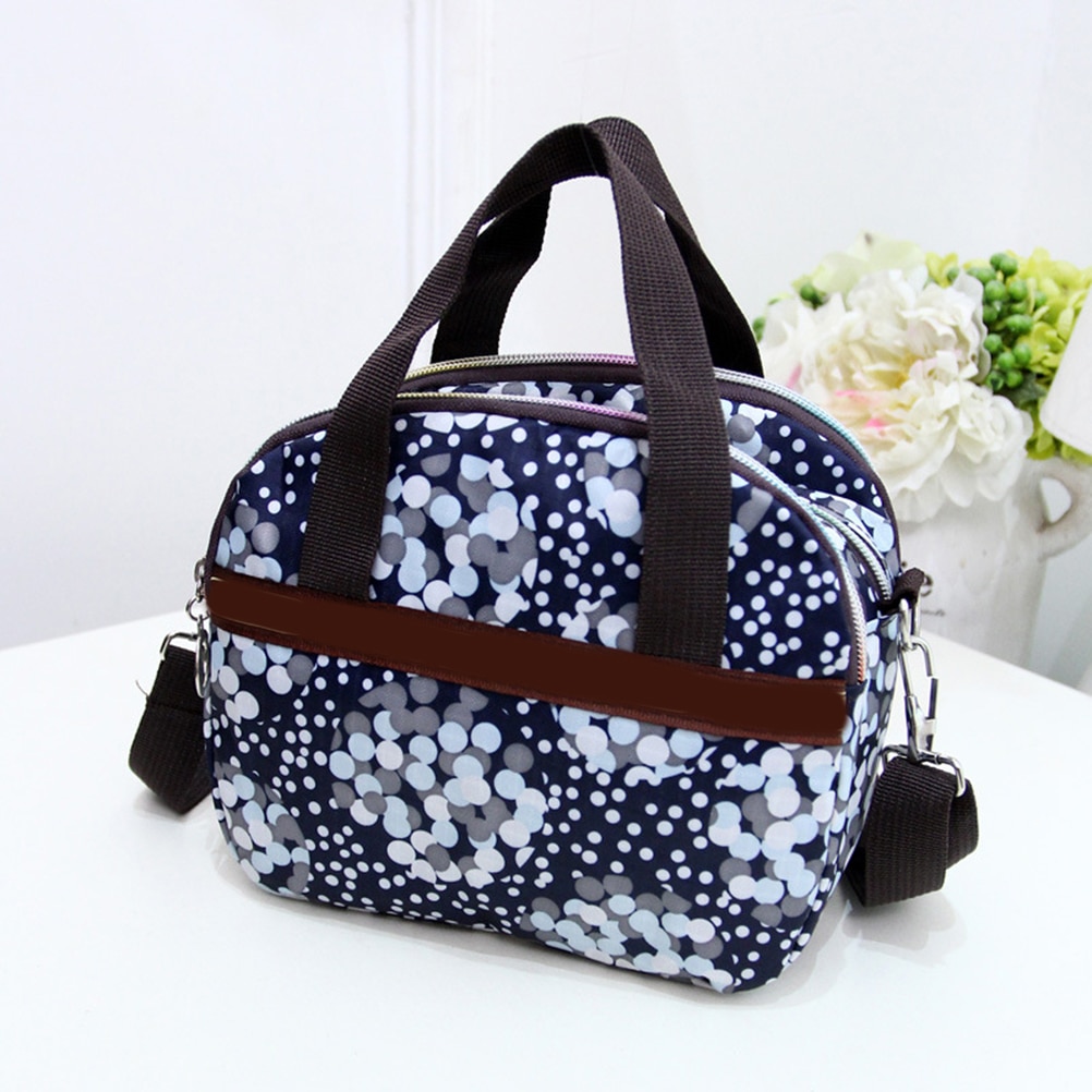 Women;s handbags Nylon Flower Printed Lady Shoulder Bag Casual Women Messenger Bags Ladies Mummy Bag Large Capacity Hand Bags: f