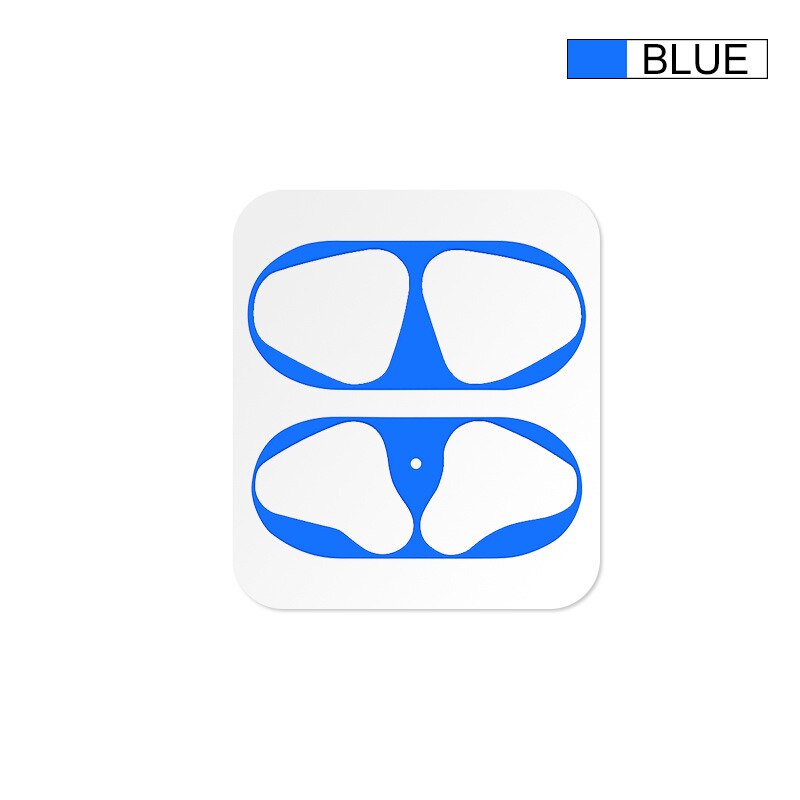 Voor Apple Airpods Box Folie Stof Bescherming Sticker Metalen Gemengde Materiaal Voor Airpods Stofdicht Innerlijke Cover Patch Accessoires: Blauw