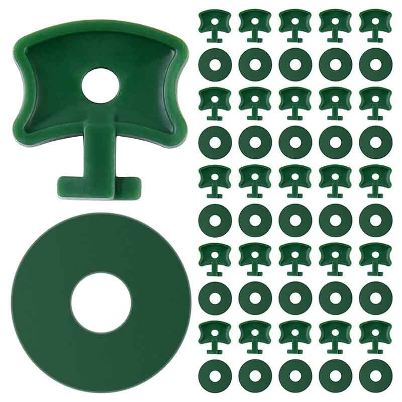 200PC Greenhouse Twist Clips Green Washers Fixation Clamps For Securing Shading Net Insulation Bubble Netting Garden Accessories