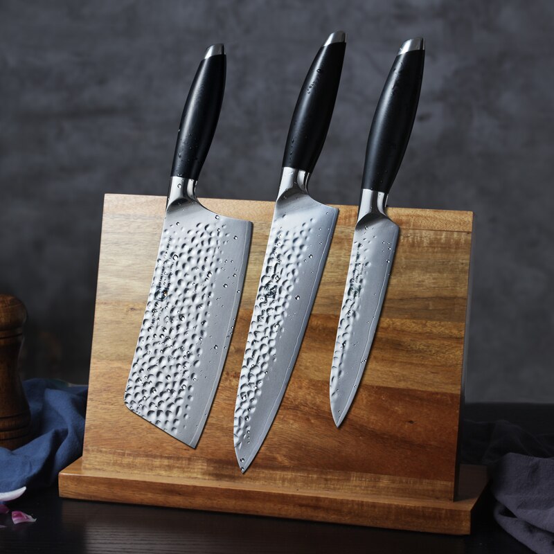 FANGZUO-cuchillo de acero inoxidable 440C, herramienta de cocina con mango forjado G10, Utilidad de Chef de 8 &quot;y 5&quot;, 7&quot;