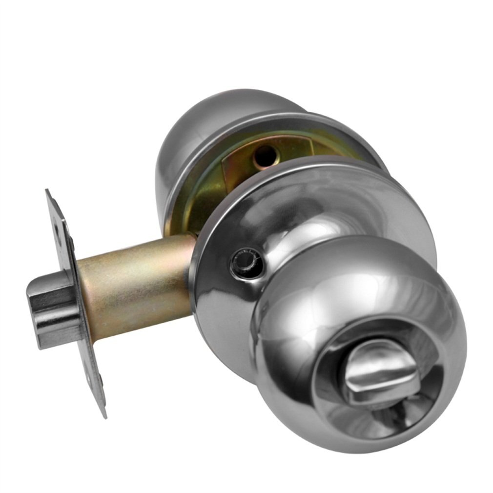 Adjustable Latch 33-57mm Brushed Chrome Door Handle Handles Locks Latch Latchs Knobs SET Stainless Steel & Copper for Passage