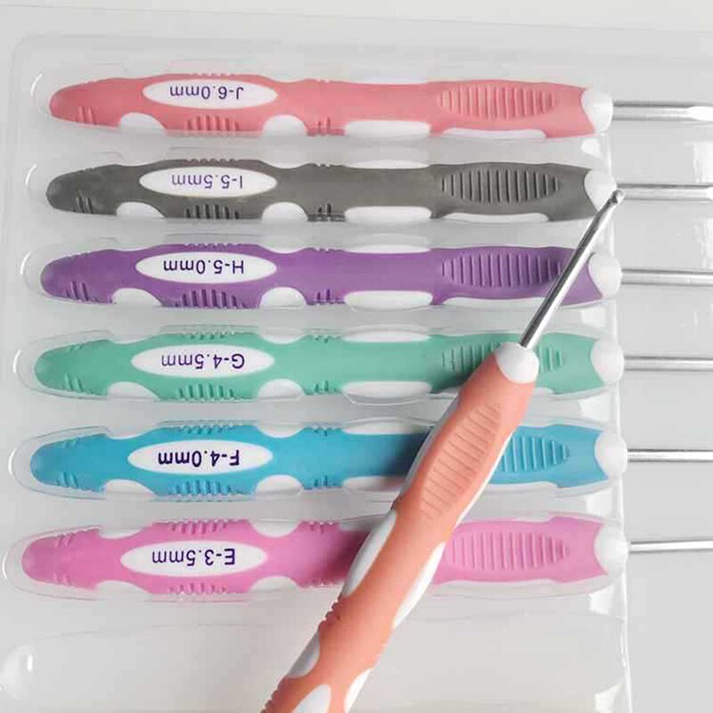 9Pcs/Set Ergonomic Crochet Hook Set Crochet Needles Knitting Needle Sewing Accessories
