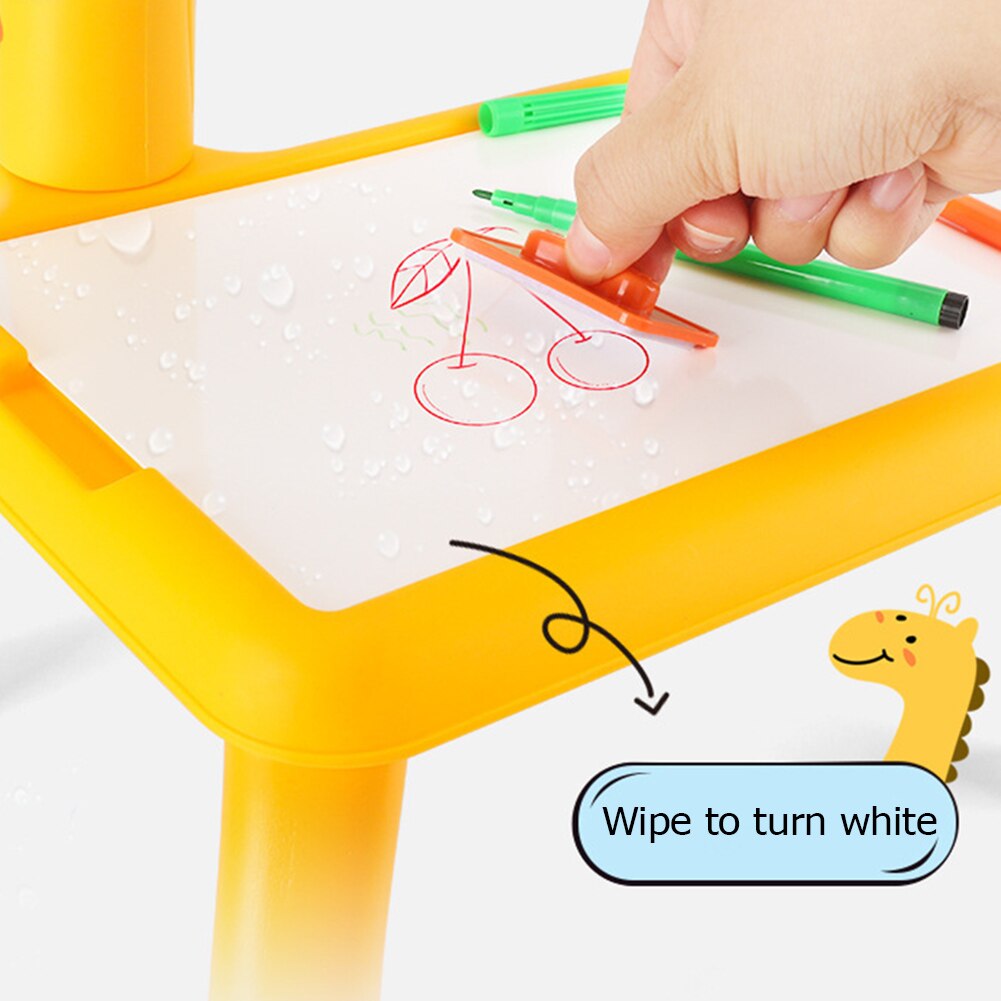 Giraffen-projektionszeichenbrett, graffiti-schreibtisch, lernspielzeug, maltafel, schreibtisch, malwerkzeuge, pädagogisches spielzeug