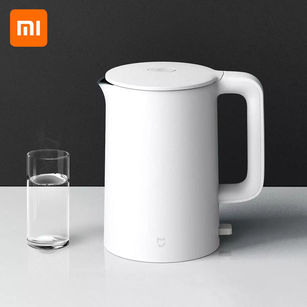 Xiaomi-hervidor de agua eléctrico mijia, tetera de acero inoxidable de ebullición rápida, Control inteligente de temperatura, antisobrecalentamiento, 1A: EU