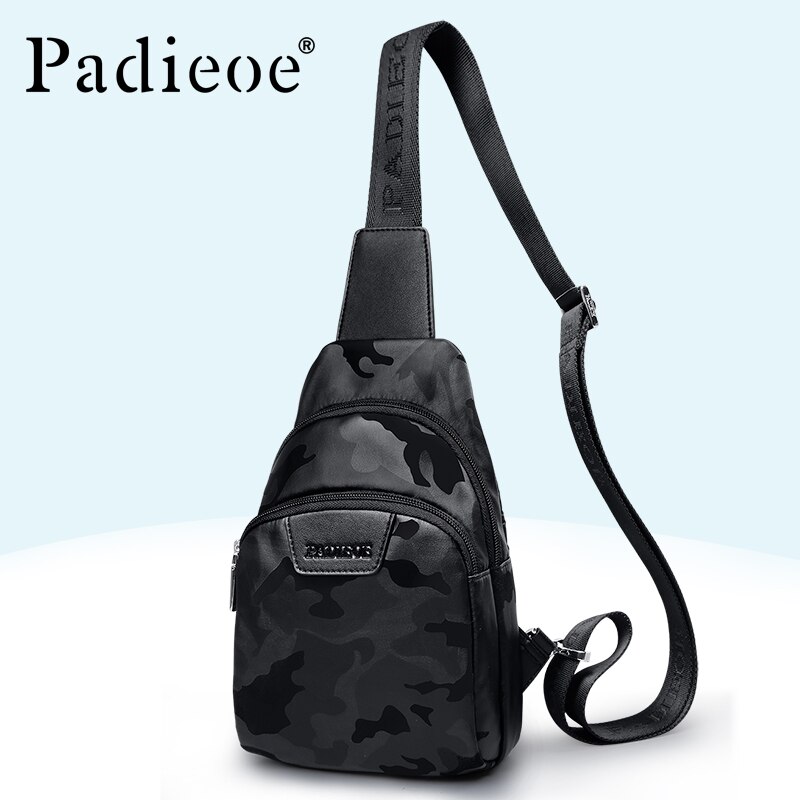 Padieoe mannen sling bag canvas borst schoudertas crossbody tassen satchel mode