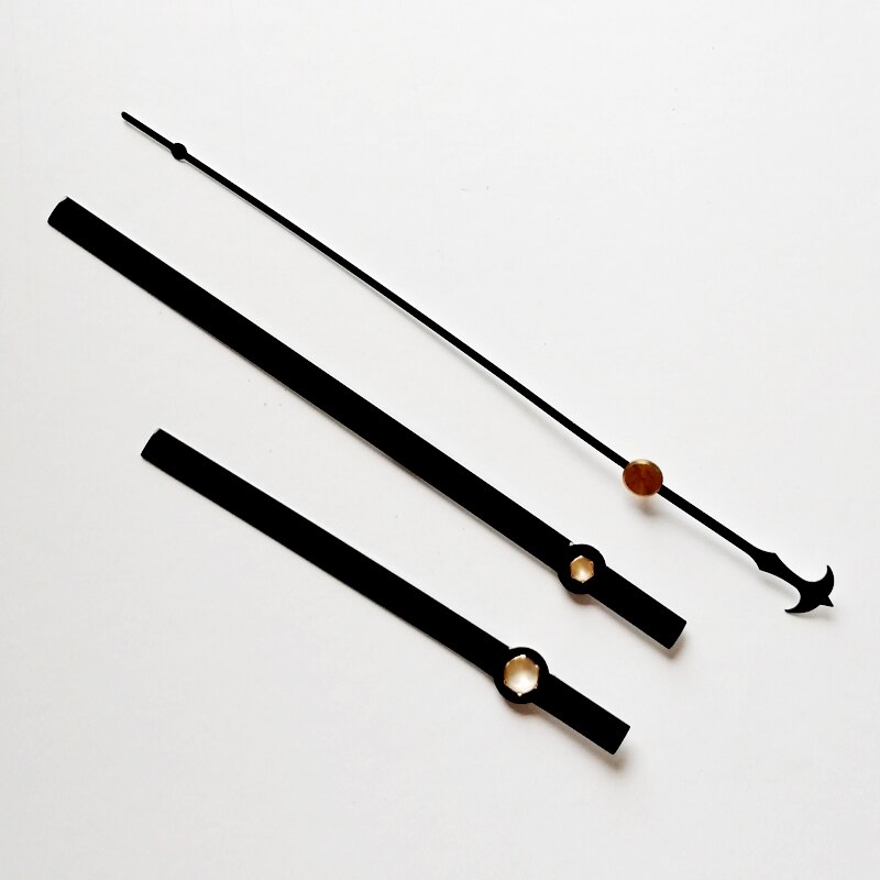 S As Klok Handen 3442 # Zwart (Gewoon Handen) metalen Aluminium Diy Hands Quartz Klok Accessoire Diy Klok Kits