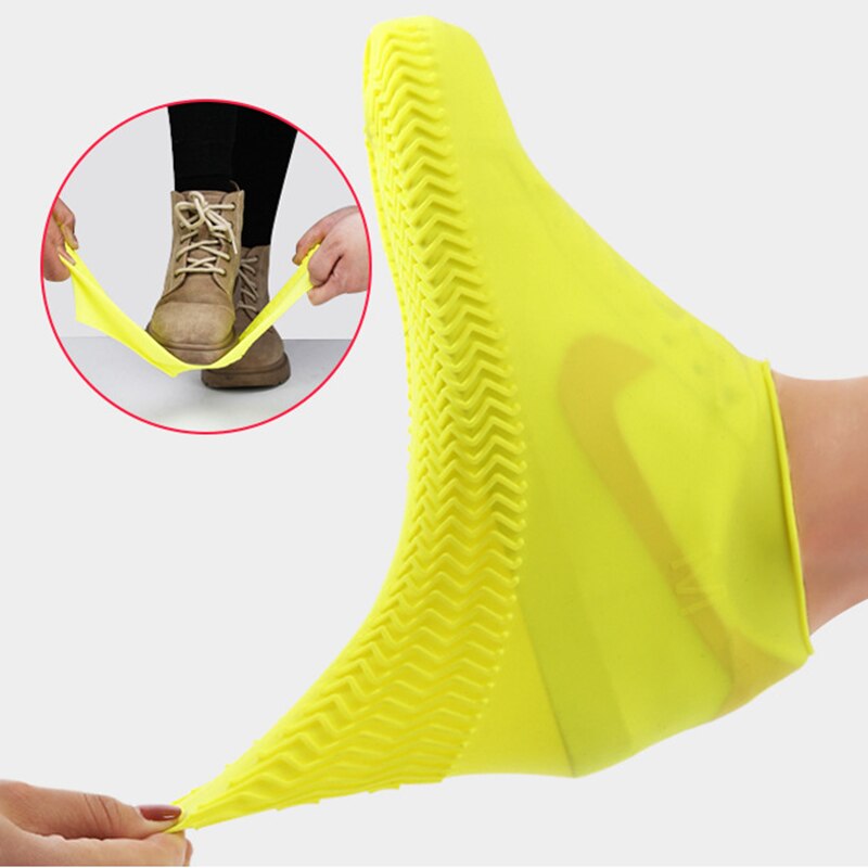 Copriscarpe impermeabili in Silicone copriscarpe antipioggia riutilizzabili protezioni per scarpe Unisex protezioni antiscivolo per stivali da pioggia per la giornata di pioggia