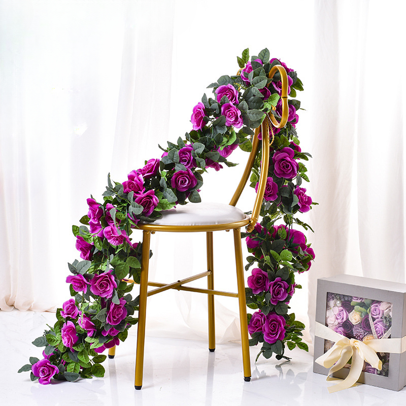 Knstliche rosenranke, 16 bltenkpfe, lnge 220cm...  Grandado