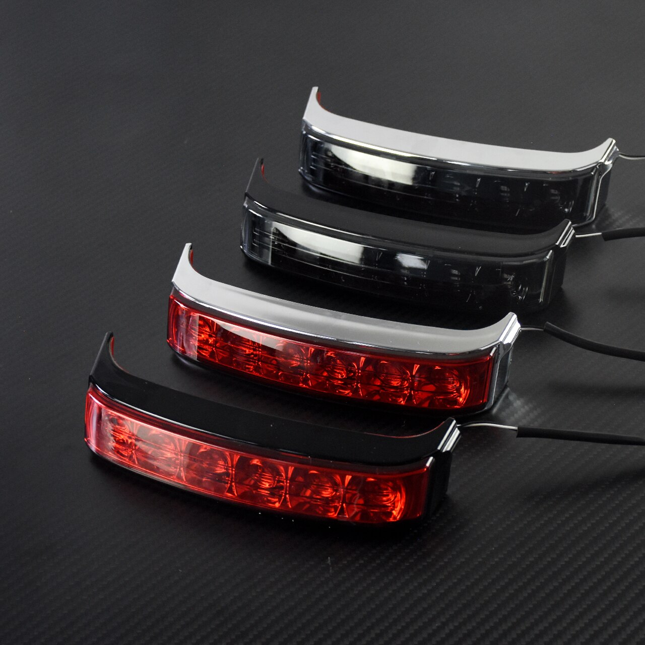 Bolsa para SILLÍN de motocicleta, luces intermitentes traseras, luz trasera LED de freno, luz trasera para Harley Touring RoadKing FLHR FLHT FLHX
