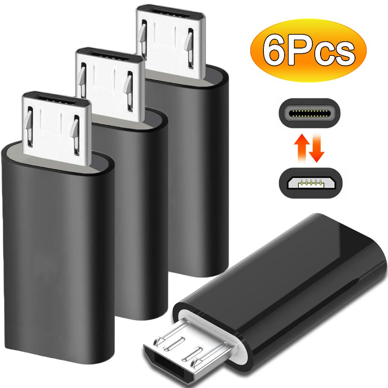USB C To Micro USB Adapter Type C Female To Micro USB Male Converter Connector Support Charge & Data Sync for Samsung Xiaomi