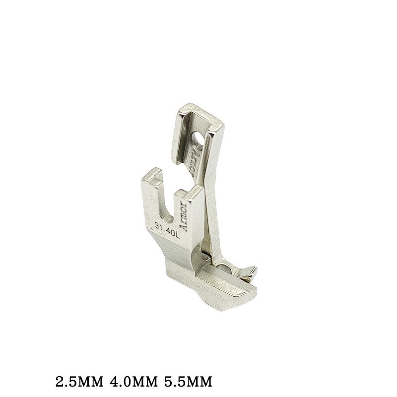 Industrial Walking Foot Sewing Machine Parts, Welting Presser Foot, 2.5mm/4mm/5.5mm, All Steel Inner And Outer Presser Foot