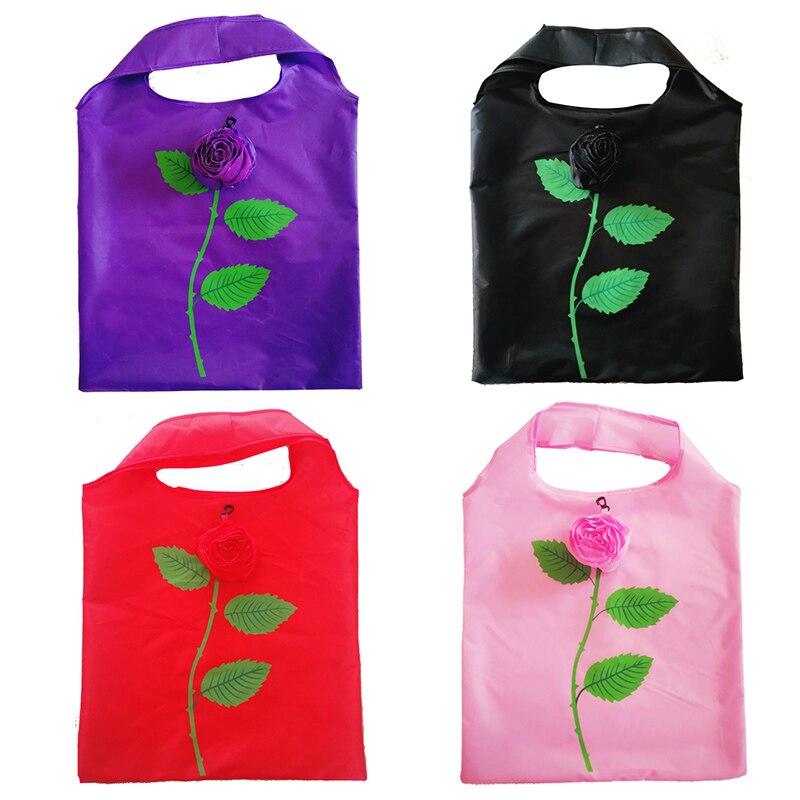 Reusable Shopping Bag Eco Friendly Foldable Grocery Bags Simulation Flower Large Capacity Tote H7JP