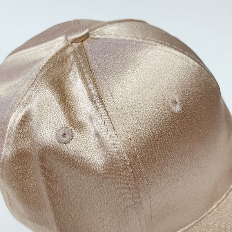 dla obu płci letnia satynowa czapka z daszkiem błyszcząca jednokolorowa 6 płyta ochronna powłoka chroniąca przed słońcem regulowana bejsbolówka osłona przeciwsłoneczna czapka z daszkiem