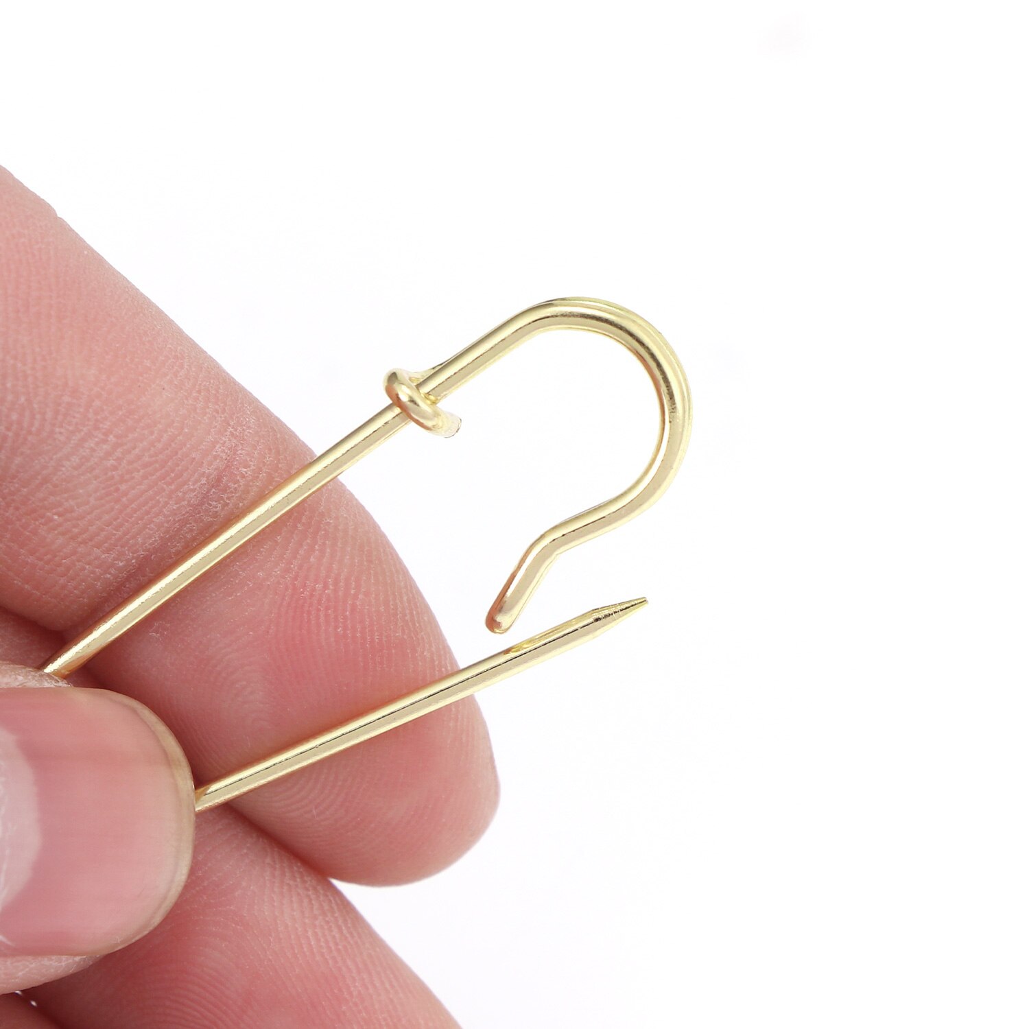 20 piezas alfileres de seguridad de Metal de 50mm, alfiler de seguridad grande plateado/dorado/negro, herramientas de costura para manualidades, broche de boda, accesorios de ropa