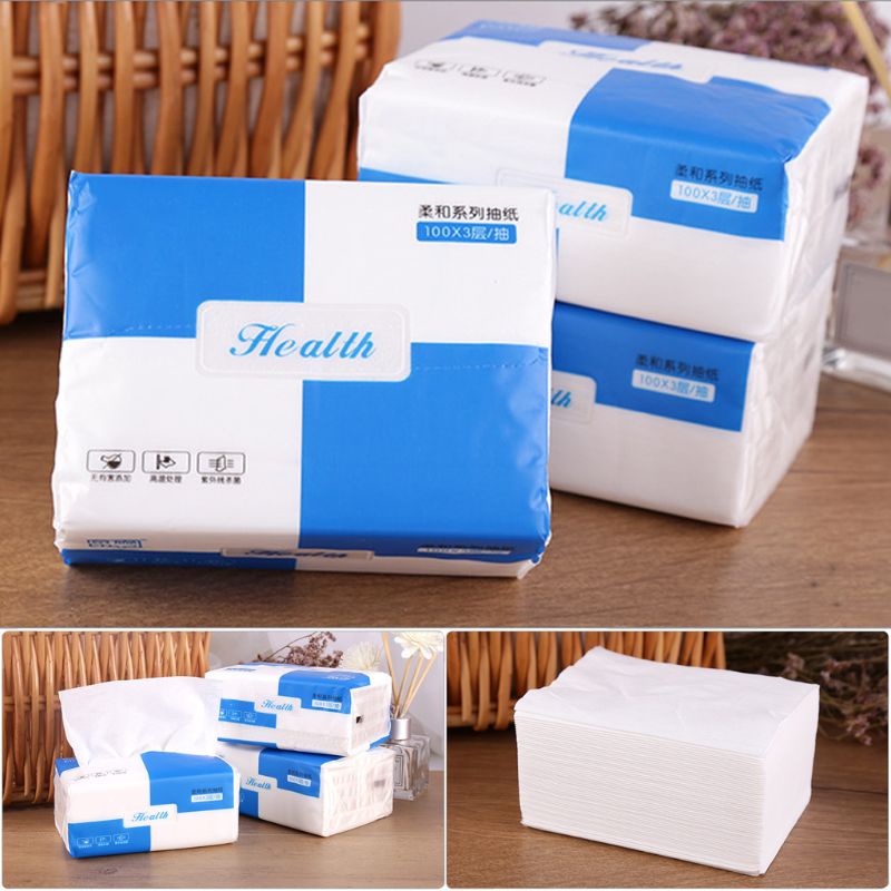 4Pcs Multifold Toilet Paper Soft Strong Series 3-Ply Roll Sheets Bath Tissue