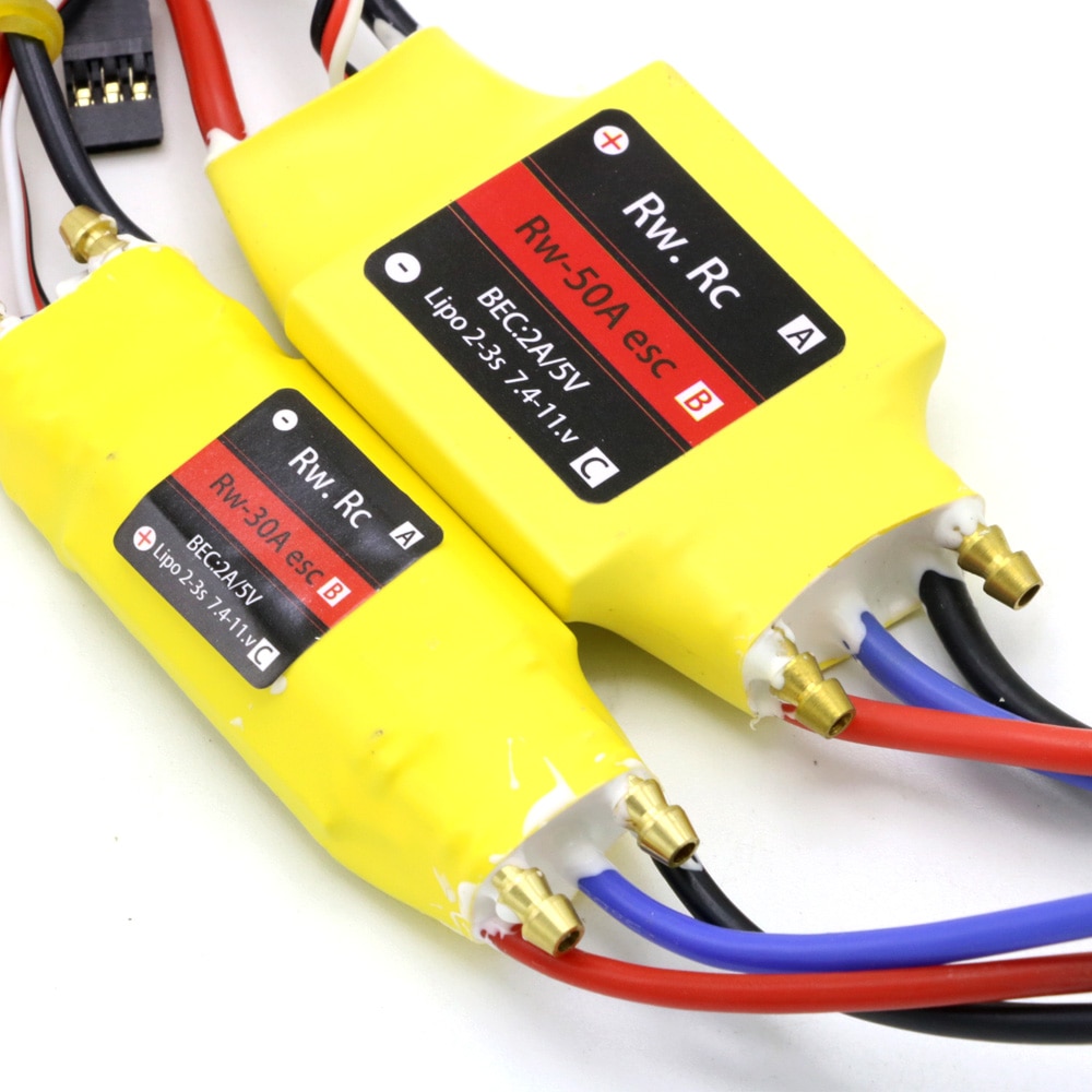 RC ESC - 30A/50A/80A/100A/200A - 5V/3A UBEC - Brushless Speed Controller for RC Boats & Airplanes