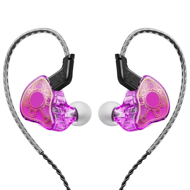 12PC Wireds HiFis Earphones with Enhanceds Bass and Detachable Cable for Clear Sound and Convenient Portability: PURPLE