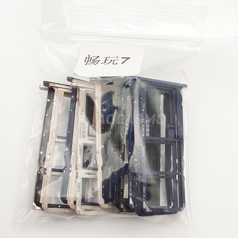 Aocarmo-Soporte de memoria Micro SD, bandeja de tarjeta Sim, ranura para Huawei Honor Play 7 DUA-AL00, pieza de repuesto